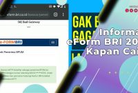 eForm BRI 2022 Kapan Cair